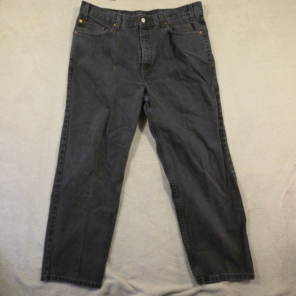 Levi's 550 Jeans Mens 40x30 (Fits 38x29) Black Relaxed Fit Y2K Grunge Streetwear